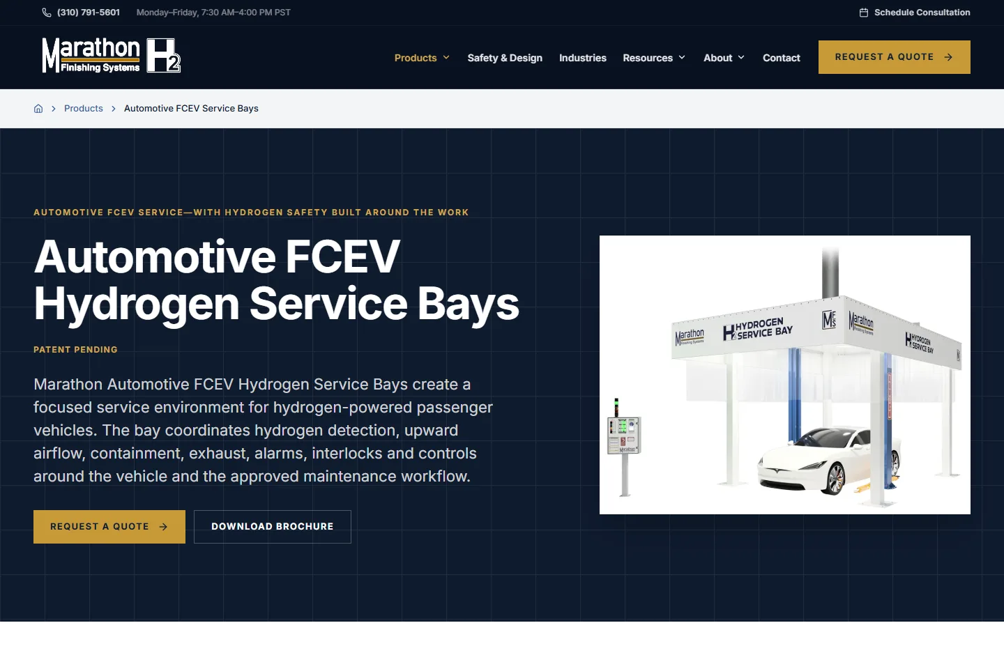 Hydrogen Service Bays deeper public page inspection.